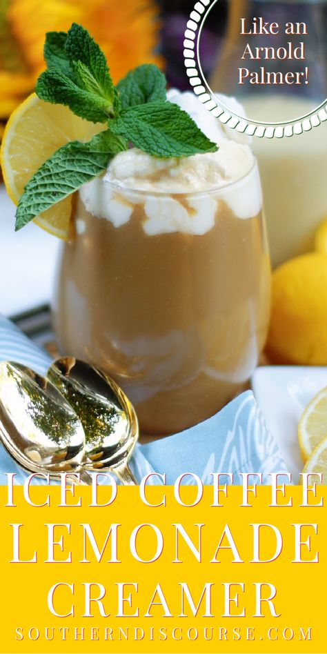 If you love iced tea with lemon (an Arnold Palmer), you are going to flip for this cold brew or iced coffee Lemonade Coffee Creamer! Bold, citrusy and ultimately refreshing, this homemade coffee creamer recipe makes a coffee drink that is unbelievably cool, delicious and bursting with bright lemon flavor. Quick Summer Desserts, Homemade Coffee Creamer Recipe, Homemade Coffee Creamer, Coffee Creamer Recipe, Creamer Recipe, Homemade Coffee, Best Comfort Food, Coffee Creamer, Foodie Recipes