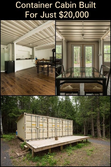 What do you think of his container home? Diy Storage Container House, Container Home Cabin, Container Home Diy, Storage Container Cabin, Rustic Shipping Container Homes, Shipping Container Floor Plans, Diy Shipping Container Homes, Storage Container Homes Plans, Shipping Container Homes Plans Layout