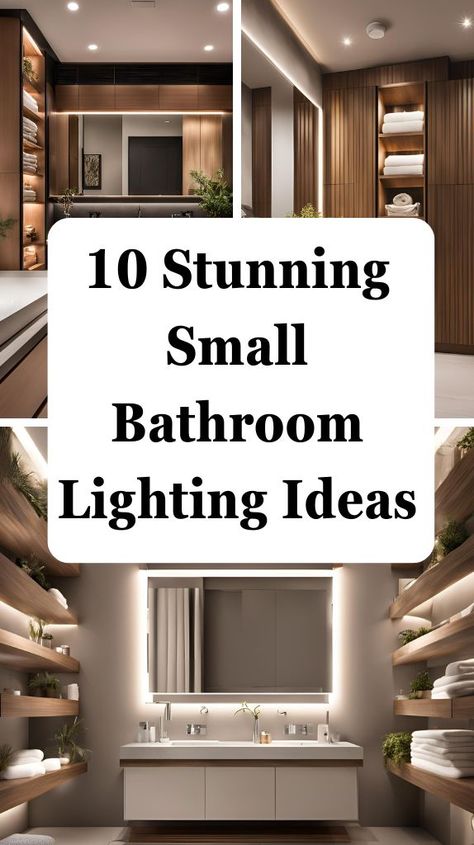 Do you feel like your small bathroom lacks the charm and brightness it deserves? Lighting can make all the difference, turning a cramped space into a cozy and inviting retreat. With the right fixtures and techniques, you can create a well-lit, stylish bathroom that feels larger and more welcoming. Bathroom Shelf Lighting, Lights For Vanity Bathroom, Japanese Bathroom Lighting, Bathroom Lighting Placement, Bathroom Mood Lighting Ideas, Small Bathroom Ceiling Light, Small Vanity Lighting, Bathroom Light Makeover, Bathroom Shower Lighting