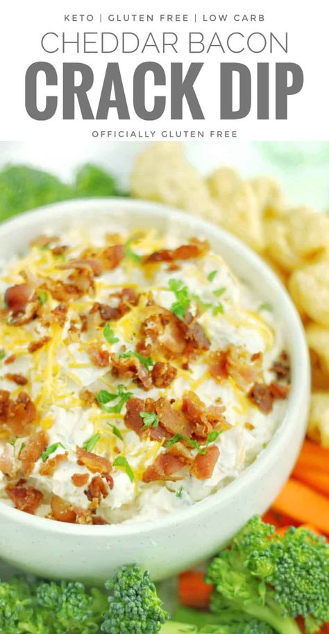 Keto Cheddar Bacon Crack Dip | Easy Millionaire's Bacon Dip Recipe Keto Appetizer Dip, Best Keto Dip Recipes, Keto Gluten Free Appetizers, Dips And Appetizers For Diabetics, Dip Recipes Gluten Free, Keto Dips And Appetizers Easy, Gluten Free Dips Easy, Gluten Free Dips And Appetizers, Gluten Free Dip Recipes