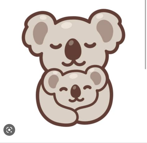 Hug Cartoon, Koala Drawing, Cartoon Koala, Baby Tattoo Designs, Baby Sketch, Baby Cubs, Illustration Simple, Baby Logo, Family Drawing