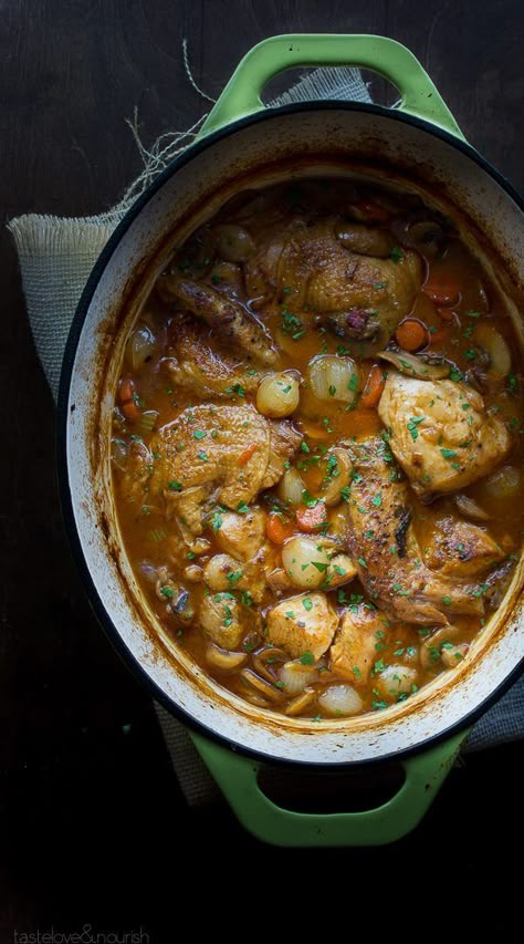 Coq au Vin Blanc Easy Dinner Party Recipes, Fall Comfort Food, Pork Loin Roast, Dinner Party Recipes, Chicken Dish, Pork Tenderloin Recipes, Main Course Recipes, Delicious Chicken, Yum Yum Chicken