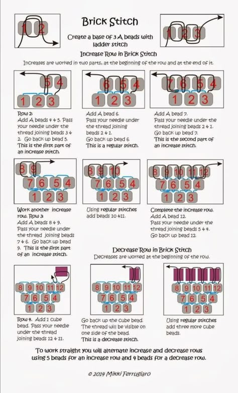 Brick Stitch Tutorial, Anting Manik, Bead Weaving Tutorials, Seed Bead Jewelry Patterns, Seed Bead Tutorials, Art Perle, Beaded Earrings Tutorials, Beaded Earrings Diy, Beaded Bracelets Tutorial