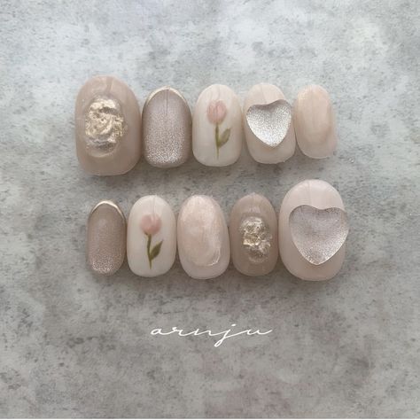 Asian Acrylic Nails, November Nails Fall Short, Nails Fall Short, Minimalist Christmas Nails, Nails Korean Style, Korean Style Nails, Nail Art Japanese, Cute Thanksgiving Nails, Nails Asian