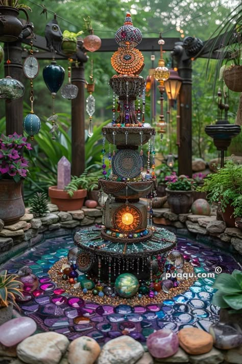 Hippie Garden Decor Ideas for a Boho Outdoor Space - Puqqu Fairy Outdoor Decor, Boho Outdoor Space, Witchy Garden, Hippie Garden, Boho Outdoor, Hippie Homes, Garden Wallpaper, Boho Garden, Garden Design Ideas