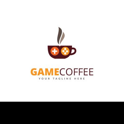 Gaming Coffee Shop, Logo Cafe, Game Cafe, Logo Coffee, Entertainment Logo, Board Game Design, Gaming Posters, Coffee Logo, Cafe Logo