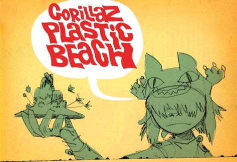 Plastic Beach Gorillaz, Gorillaz Plastic Beach, Jamie Hewlett Art, Gorillaz Noodle, Full Hd Pictures, Demon Days, Plastic Beach, Monkeys Band, Jamie Hewlett