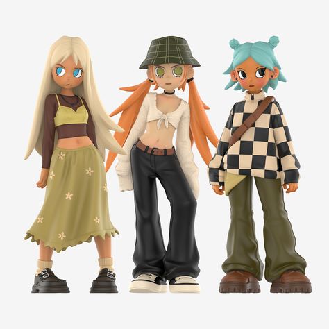 Peach Riot Street Style Figures | Designer Figure - POP MART (Canada) Peach Riot, Pop Mart, Halloween Decorations Indoor, Funky Art, Display Screen, Anime Figures, Art Reference Photos, Picture Display, Art Toy