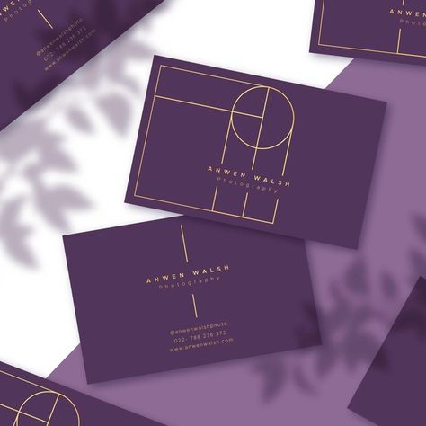 Purple And Gold Website Design, Purple Business Cards, Henna Booth, Business Card Icons, Marketing Logo Design, Yellow Business Card, Business Card Minimalist, Esthetician Room, Blue Business Card