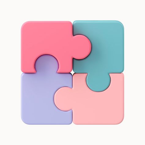 Jigsaw clipart, 3D business teamwork symbol | free image by rawpixel.com / Fluke Puzzle Piece Illustration, Teamwork Symbol, Puzzle Icon, Disabilities Awareness, Puzzle Illustration, 3d Business, Image 3d, Awareness Campaign, Mood And Tone