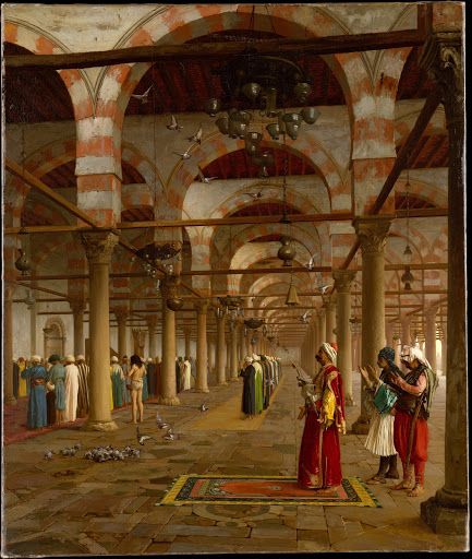 Prayer in the Mosque Empire Ottoman, Aol Mail, Historical Painting, Islamic Paintings, Eastern Art, Arabic Art, Classic Paintings, Cairo Egypt, Painting Reproductions