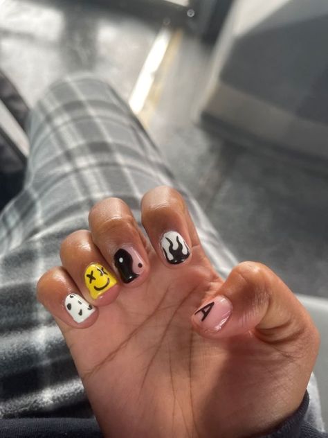 Edgy Short Nail Designs, Men Short Nail Designs, Short Nail Designs For Men, Mens Nail Art Designs, Nails Designs For Men, Stud Nail Ideas, Men’s Nails Ideas, Short Nail Designs Men, Stud Nails Designs