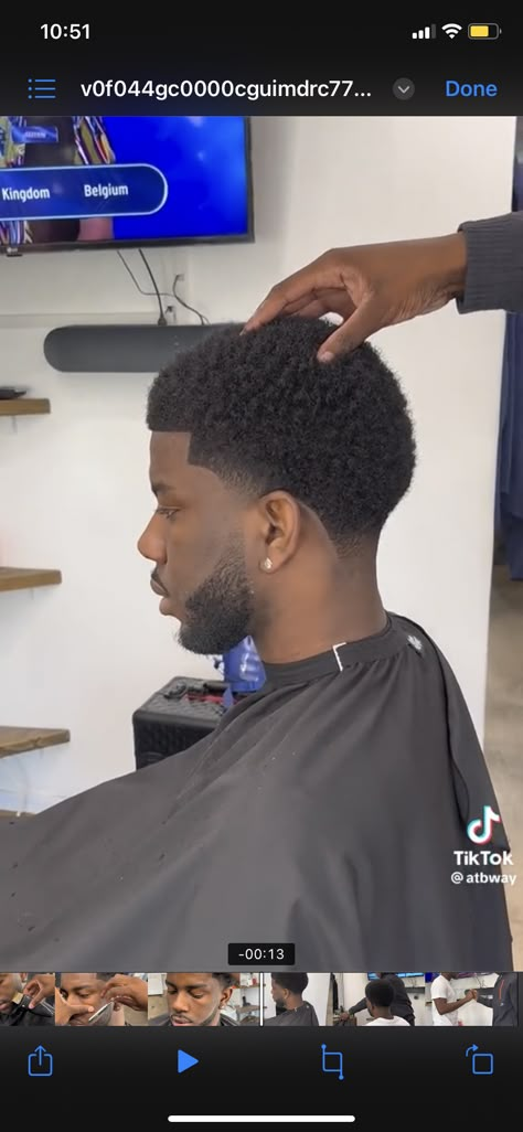 Mini Afro Hairstyles Men, Low Cut Taper Fade Black Men Hair, Black Men Low Taper Fade, Mini Afro Taper Fade Black Men, Low Afro Taper, Low Taper Fade Haircut Black Men, Mid Taper Fade Haircut Black, Low Taper Fade Afro, Low Taper Black Men