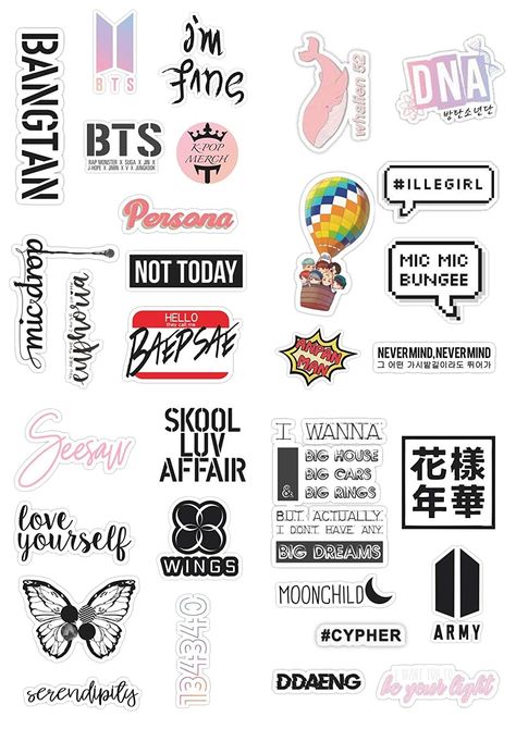 Bts Sticker, Bts Room, Bts Photocards, Bedroom Stuff, Bts Texts, Homemade Stickers, Easy Love Drawings, Pop Stickers, Printable Pictures