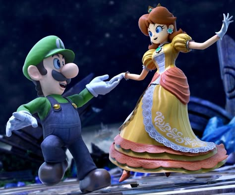 Princess Daisy X Luigi, Princess Daisy And Luigi Matching Pfp, Daisy And Luigi Matching Pfp, Luigi And Daisy Matching Pfp, Peach And Daisy Matching Icons, Princess Daisy And Luigi, Daisy Mario Bros, Daisy X Luigi, Daisy Luigi