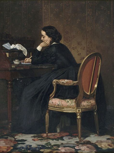 https://flic.kr/p/S2bujm | toulmouche, auguste - The Reply | Auguste Toulmouche 1829-1890 Frankrijk Auguste Toulmouche, Academic Art, Historical Painting, A4 Poster, Vintage Artwork, Art Reproductions, Classic Art, Photographic Prints, A Dog