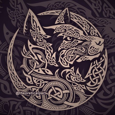 Ornamental / knotwork artworks by Theoretical part – 8 фотографий Druid Tattoo, Fenrir Tattoo, Viking Tattoo Symbol, Viking Tattoo Sleeve, Wolf Tattoo Sleeve, Celtic Tattoo, Norse Tattoo, Wolf Tattoo Design, Celtic Patterns