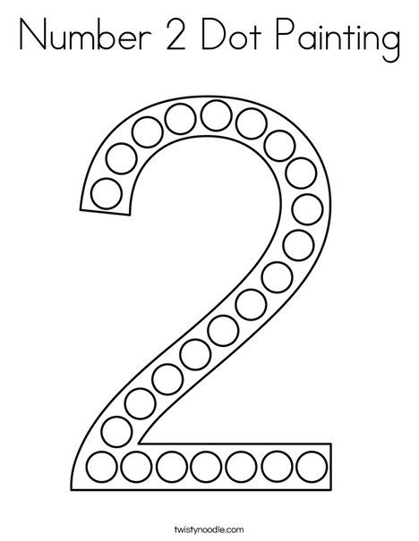 Number 2 Dot Painting Coloring Page - Twisty Noodle Number 2 Worksheet, Number Crafts, Twisty Noodle, Dot Worksheets, Preschool Math Worksheets, Teaching Numbers, Do A Dot, Number Activities, Numbers Preschool