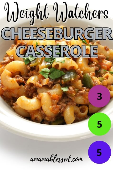 Ww Cheeseburger Casserole, Blue Apron Ww Recipes, Ww Sliders Recipes, Ww Meals With Points, We Blue Plan Recipes, Weight Watchers Cheeseburger Casserole, Ww Casseroles With Points, We Recipes With Points, Weight Watchers Steak Recipes