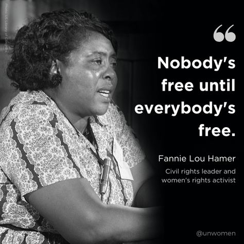 Let us ever bear in mind the admonition of civil rights leader, Fannie Lou Hamer. Let's fight together for the human rights of everyone, every day. Fannie Lou Hamer, Fannie Lou Hamer Quotes, Black Civil Rights Leaders, Civil Rights Quotes, Civil Rights Leaders, History Quotes, Civil Rights Movement, German Quotes, Womens History Month