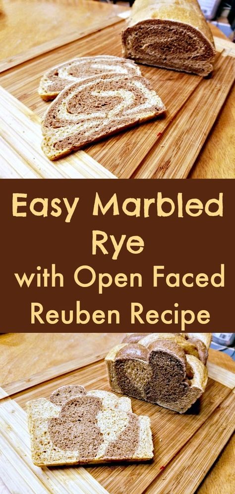 Easy Marbled Rye Bread Recipe Simple, One Day Rye Bread How To Make Rye Bread, How To Make Rye Bread At Home, Marbled Rye Bread Recipe, Rye Bread Recipe For Bread Machine, Marble Rye Bread Recipe, Light Rye Bread Recipe, Homemade Rye Bread, Reuben Recipe, Rye Bread Recipe