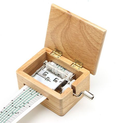 Diy Music Box, Notes Diy, Wooden Music Box, Hole Puncher, Music And Movement, Novelty Toys, Blank Paper, Diy Box, Paper Tape