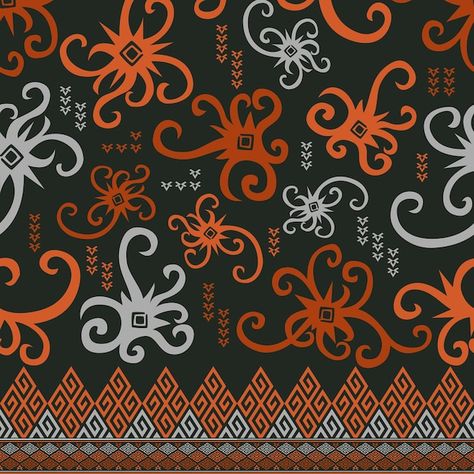 Dayak Pattern, Indonesian Batik Pattern, Brand Concept Board, Batik Vector, Dayak Borneo, Corak Batik, Pattern Batik, Vinyl Artwork, African Pattern Design