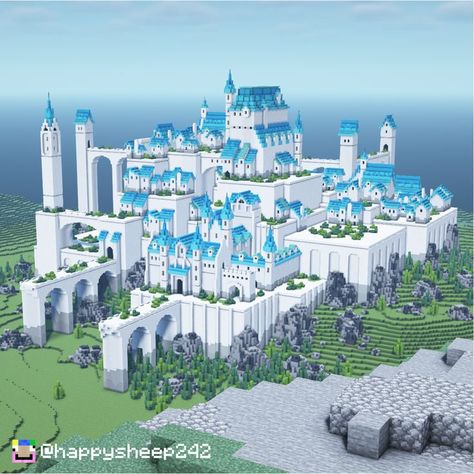 Spent a few days on this megabuild and also made a timelapse on it :) So if you're interested, click the link! Minecraft Castle Walls, Minecraft Building Designs, Description Ideas, Minecraft Castle Designs, Minecraft W, Minecraft Kingdom, Minecraft City Buildings, Minecraft Mansion, Minecraft Castle