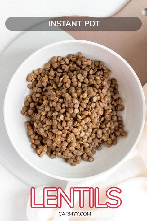 Want lentils quickly? Here's how you can cook lentils in the Instant Pot. In 9 minutes, you can have green lentils ready to go thanks to the pressure cooker! Instant Pot Lentils, Cooking Lentils, Cook Lentils, How To Cook Lentils, Electric Pressure Cooker Recipes, Green Lentils, Electric Pressure Cooker, Lentil Recipes, Insta Pot