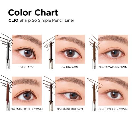 The waterproof pencil eye Liner with 4s (Simple, Sharp, Soft and Slim)Benefits✓2mm Slim Pencil✓Waterproof✓SmudgeproofHow to UseApply from the inner corner to the outer corner of the eye along the lash lines.IngredientsIron Oxide Black (Ci 77499), Trimethylsiloxysilicate, Cyclopentasiloxane, Methyl Trimethicone, Polyethylene, Ceresin, Copernicia Cerifera (Carnauba) Wax, Diisostearyl Malate, Acrylates/stearyl Acrylate/dimethicone Methacrylate Copolymer, Synthetic Wax, Cetyl Alcohol, Carbon Black ( Clio Kill Cover, Pencil Eye, Pencil Liner, Liquid Concealer, Eyeliner Looks, Eyeliner Pen, Waterproof Eyeliner, Pencil Eyeliner, Korean Skincare