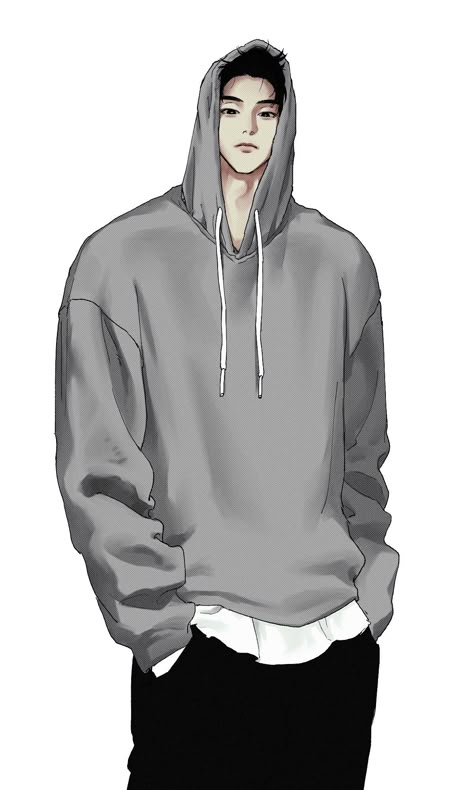 Wearing A Hoodie Reference, Hoodie Drawing Reference, Sweat Drawing, Hoodie Reference, Pfp Male, Scrub Corpo, Hoodie Drawing, Indie Drawings, Best Anime Drawings