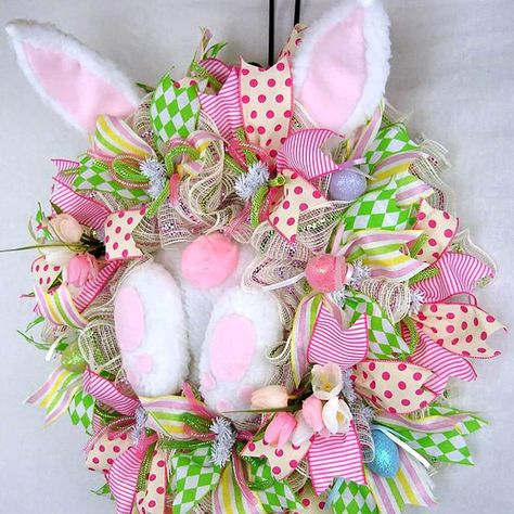 Amazon.com: Easter Rabbit Wreath for Front Door, Spring Front Door Wreath, Easter Thief Bunny Butt with Ears, Bunny Butt Garland Wall Hanging Decor Window Ornaments Holiday Craft Supplies (#002) : Home & Kitchen Bunny Wreaths, Ribbon Streamers, Rabbit Wreath, Easter Festival, Spring Front Door Wreaths, Easter Bunny Wreath, Wreath Easter, Spring Wreaths, Bunny Wreath