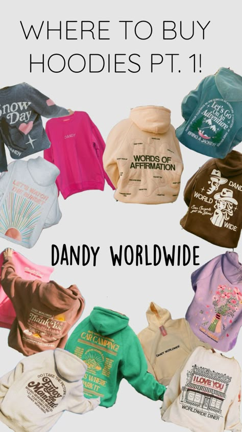 DANDY WORLDWIDE! want part 2..? #fyp #preppy #hoodies #trending #famous Preppy Hoodies, Dandy Worldwide, Christmas Gift Inspiration, Cowgirl Outfits, Car Camping, Christmas Wishlist, Dandy, Christmas List, Inspirational Gifts