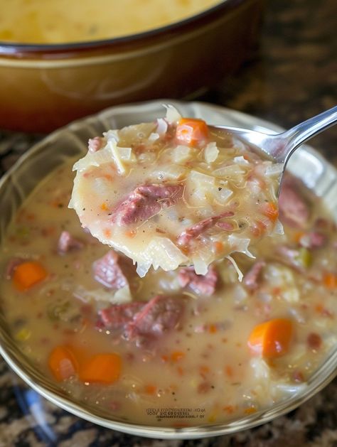 Creamy Reuben Soup Ruben Soup Crock Pot, Rueben Soup Recipes, Reuben Soup Crockpot, Ruben Soup, Rueben Soup, Creamy Reuben Soup, Reuben Soup, Corned Beef Soup, Reuben Casserole