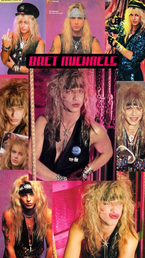 Singer of poison Poison Wallpaper, 80s Groupie, Poison Rock Band, Poison Band, Bret Michaels Poison, Bret Michaels, 80s Bands, Glam Metal, Man Alive