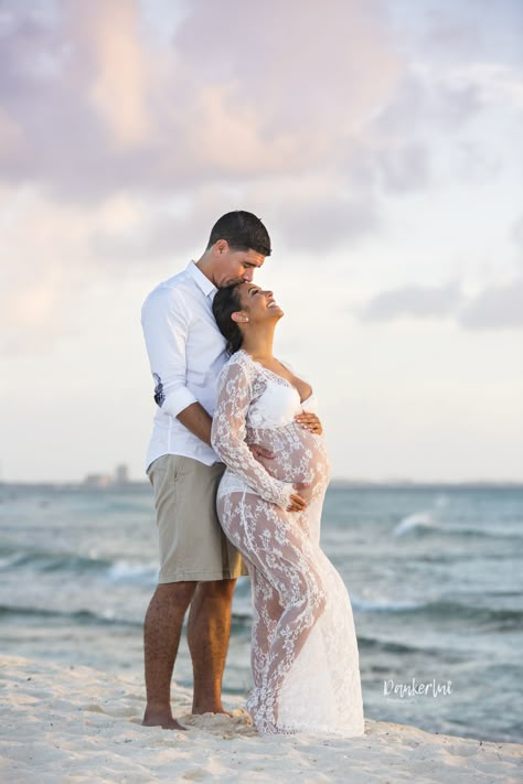 White lace Maternity Dress during a photo shoot on Arashi Beach Aruba Maternity Photo Shoot Ideas At The Beach, Maturity Photoshoot On Beach, Maternity Photoshoot On Beach, Beach Maternity Pictures Ideas, Maternity Photoshoot Beach Ideas, Maternity Photo Shoot On Beach, Maternity Pictures At Beach, Maternity Photo Beach Ideas, Plus Size Maternity Beach Photoshoot