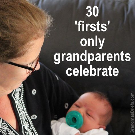 There are numerous firsts in a child's life worth celebrating. The milestones Mom and Dad mark, though, likely aren’t the same ones Grandma and Grandpa celebrate. Here are 30 firsts in the life of a grandchild that warm a grandparent's heart and warrant a happy dance. Grandma And Grandbaby Photography, Becoming A Grandma For The First Time, Grandma Shower Ideas, New Grandparents Quotes, Nursery At Grandmas House Ideas, First Time Grandma Quotes, First Time Grandparents Gift, Grandma Lifestyle, New Grandma Gift First Time