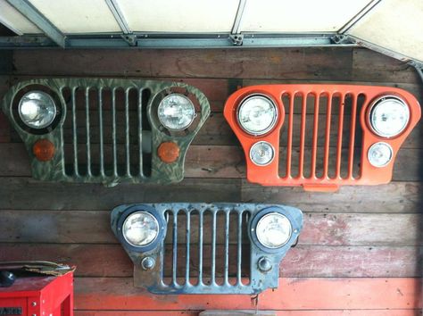 # Jeep Jeep Art, Car Parts Decor, Jeep Grill, Car Part Furniture, Automotive Furniture, Car Furniture, Man Cave Wall Art, Garage Shed, Automotive Decor