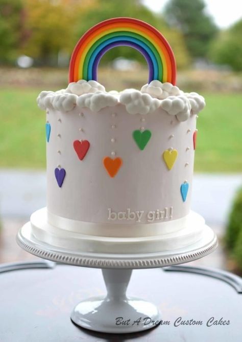 White Cake With Rainbow, Simple Pastel Rainbow Cake, Pastel Rainbow Sheet Cake Birthday, Rainbow Heart Cake Birthday, Pastel Rainbow Birthday Cake 2 Tier, Rainbow Inside Birthday Cake, Pastel Rainbow Cake, Rainbow Cake, 9th Birthday