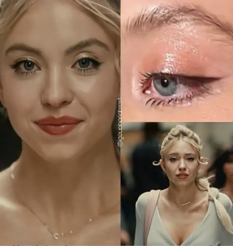 Sydney Sweeney Eye Makeup, Cassie Howard Makeup, Cassie Makeup, Euphoria Makeup Cassie, Makeup Euphoria, Cassie Euphoria, Brown Girls Makeup, Cassie Howard, Bold Makeup Looks