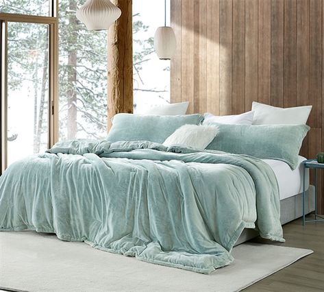 Coma Inducer Oversized Comforter - Frosted Pine Oversized King Comforter, Duck Egg Blue Colour, Ivy Room, Sage Blush, Elegant Bedrooms, Fantasy Room, Oversized Comforter, Bedroom Linens, For The Home Ideas