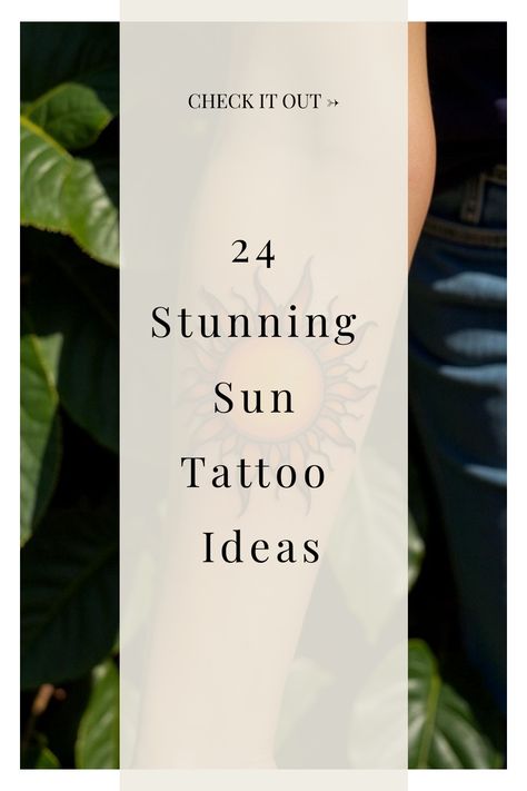 24 Stunning Sun Tattoo Ideas Sunlight Of The Spirit Tattoo, Sun Tattoo Meaning Symbols, Pagan Sun Tattoo, Let The Sunshine In Tattoo, Tiny Sun Moon Star Tattoo, Sunny Name Tattoo, Sunrise Ocean Tattoo, Dainty Sunshine Tattoo, Moon Of My Life My Sun And Stars Tattoo