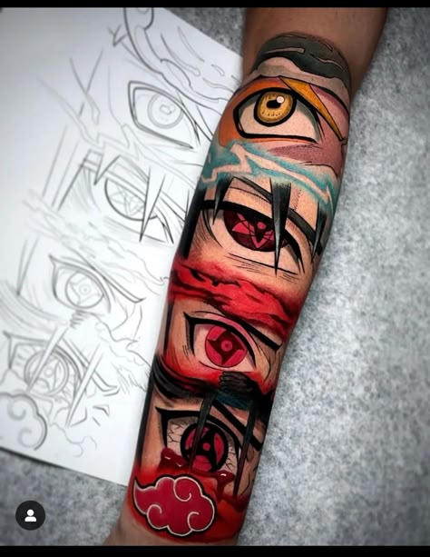 Naruto Tattoos, The Hokage, Doll Tattoo, Manga Tattoo, Naruto Tattoo, Perfect Tattoo, Chest Piece Tattoos, Leg Tattoo Men, Cute Tiny Tattoos