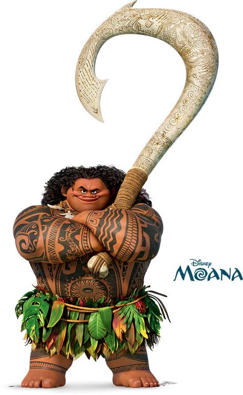 Moana Digital Art, Maui From Moana, Moana Characters, Moana Clipart, Moana Centerpieces, Maui Hook, Maui Pictures, Maui Disney, Movie Clipart