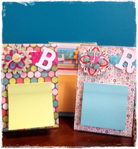 Post It Note Ideas, Diy Sticky Notes, Back To School Gift Basket, Notepad Crafts, Clipboard Crafts, Teachers Appreciation Gifts, Post It Note Holder, Post It Holder, Note Pad Holder