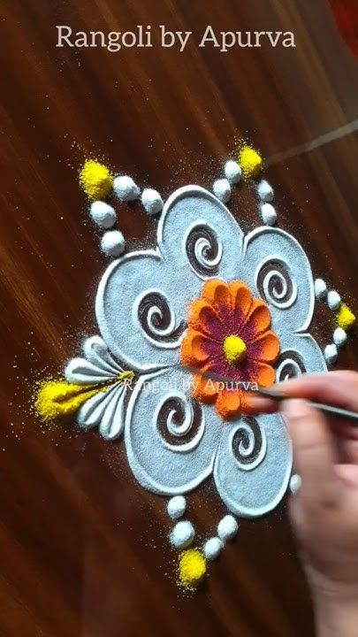 Diwali Muggulu, Rangoli Easy, Diwali Rangoli, Small Rangoli, Free Hand Rangoli, Rangoli Kolam, Easy Rangoli, Ganesh Chaturthi, Simple Rangoli