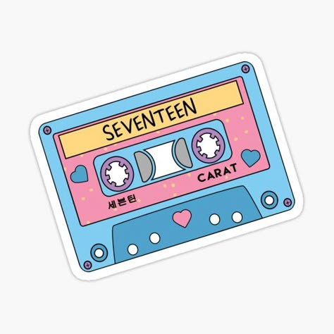 Seventeen Stickers, Svt Stickers, Bts Kdrama, Sticker Kpop, Retro Pastel, Tape Design, Kpop Stickers, Pop Stickers, Stickers Design