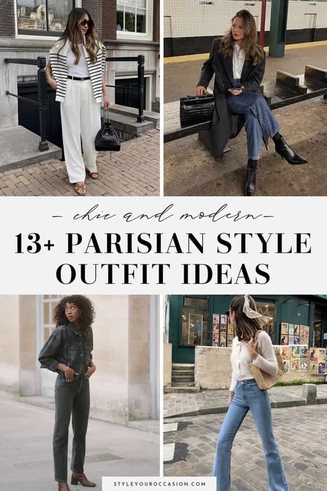 Paris Outfits For September, French University Outfit, French Outfit Women, French Minimalist Style Parisian Chic, French Restaurant Outfit, French Spring Capsule Wardrobe 2024, Europe Inspired Outfits, Parisian Dinner Outfit, Paris Outfits 2024