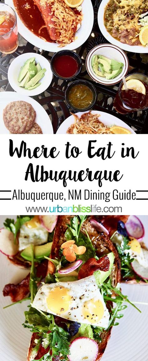 Where to Eat in Albuquerque, New Mexico: a Dining Guide - Urban Bliss Life Places To Eat In Albuquerque New Mexico, Albuquerque New Mexico Things To Do In, Albuquerque New Mexico Restaurants, New Mexico Restaurants, Albuquerque Restaurants, New Mexico Vacation, Mexico Restaurants, Mexico Road Trip, Albuquerque Balloon Fiesta