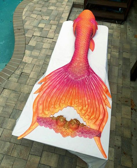 Orange Mermaid Tail, Mermaid Outfits, Pink Mermaid Tail, Siren Design, Realistic Mermaid Tails, Orange Mermaid, Realistic Mermaid, Fin Fun Mermaid, Mermaid Fin